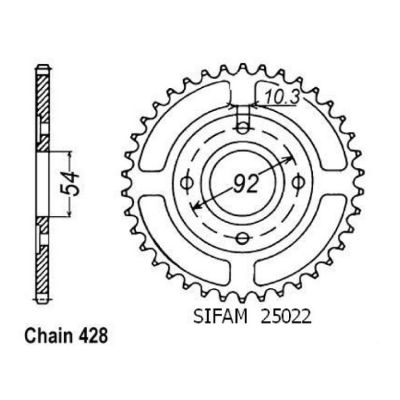 Rozeta pro Yamaha 25022CZ45